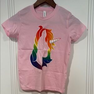Pink Rainbow Unicorn Kids T-Shirt - Happy Pride